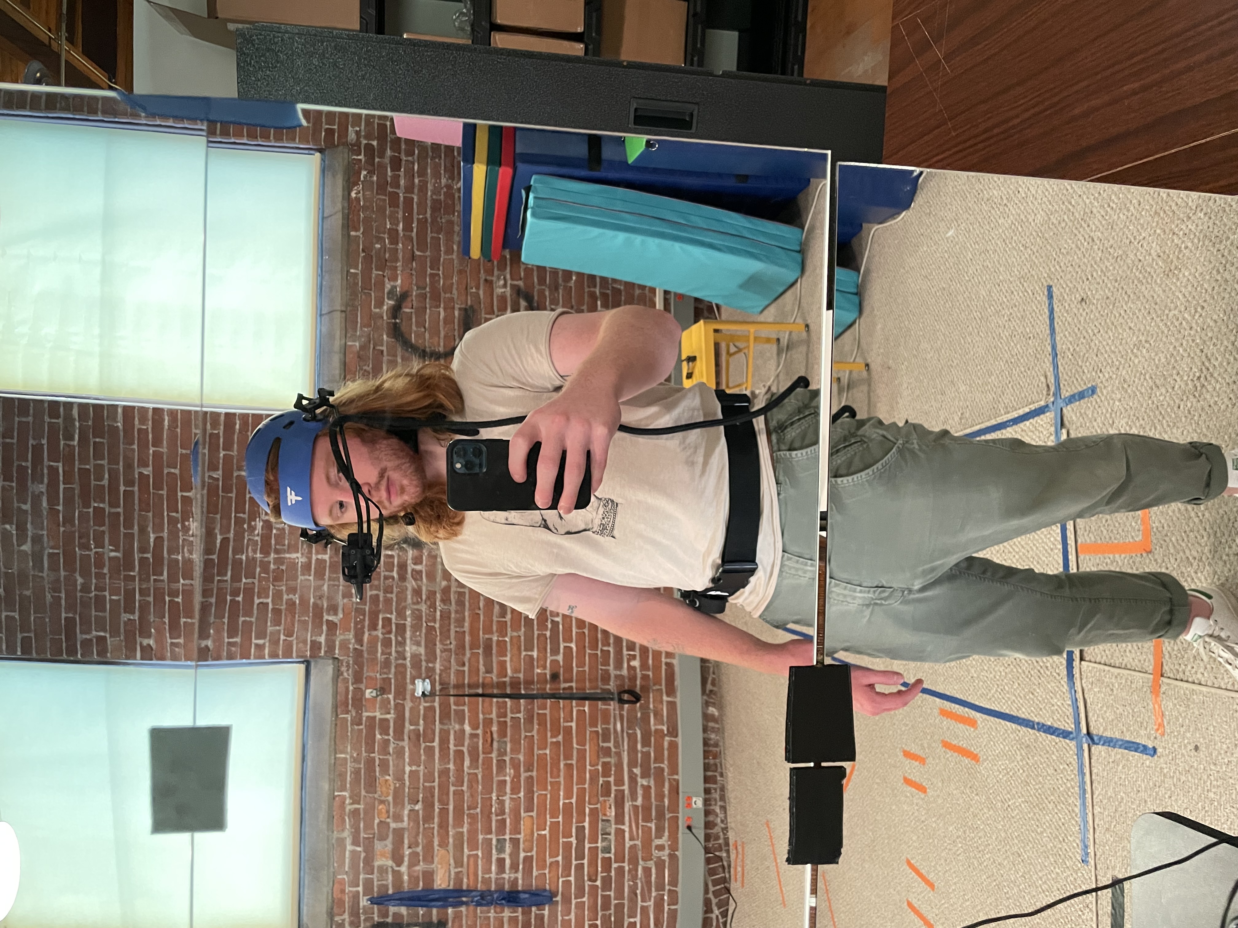 Tyler wearing Faceware facial capture headset