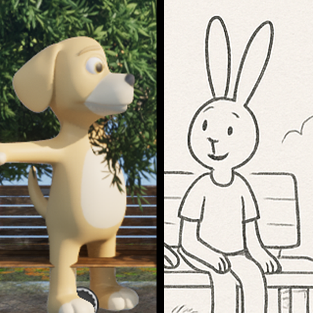 Storyboard to 3D comparison